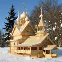 Макет церкви Рождества Богородицы с. Рышево. М 1:50,  сентябрь-октябрь 2010