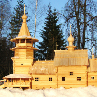 Макет церкви Благовещения Пресвятой Богородицы с. Благовещение. XVII в. Московская область. М 1:50, май-август 2025 г.