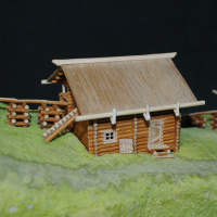 Каскад водяных мельниц. Середина XIХ в. Деревня Владимировка. Иркутская область. М 1:100. 2025 г. 