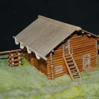 Каскад водяных мельниц. Середина XIХ в. Деревня Владимировка. Иркутская область. М 1:100. 2025 г. 